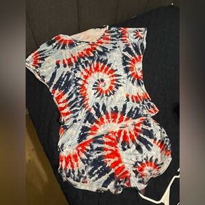 Secret Treasures tie dyed pajama set large (12-14)